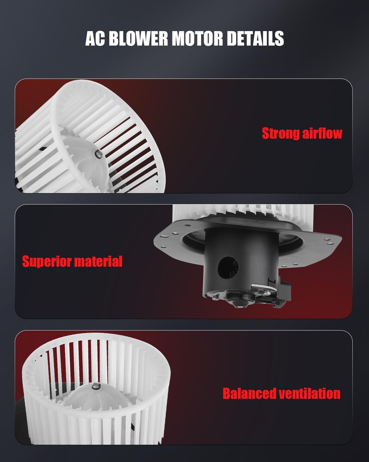 AC Blower Motor EOTZ 19834 A Blower Fan Compatible for 2003-2004 for Marauder 1987-1991 for LTD Crown Victoria