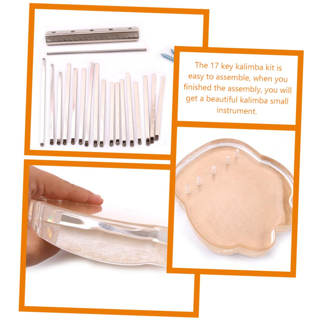 ibasenice 1ensemble Kalimba Clés Kit De Piano à Pouce Pour Adultes Instrument Musical Éducatif Et