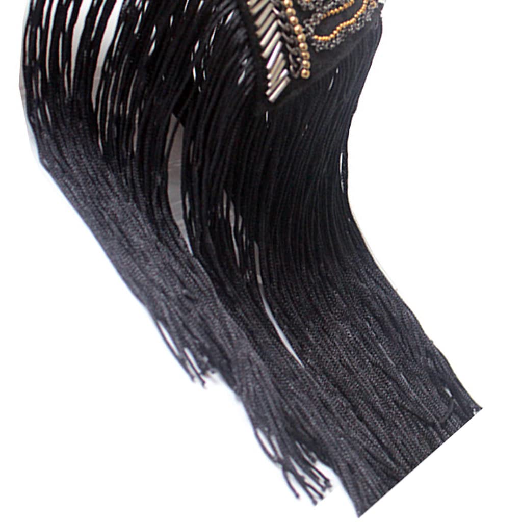 1Pc Shoulder Epaulets Tassels Beads Tassels Chain Epaulet Shoulder Board Badge for Shoulder Epaulets Beads Fringes