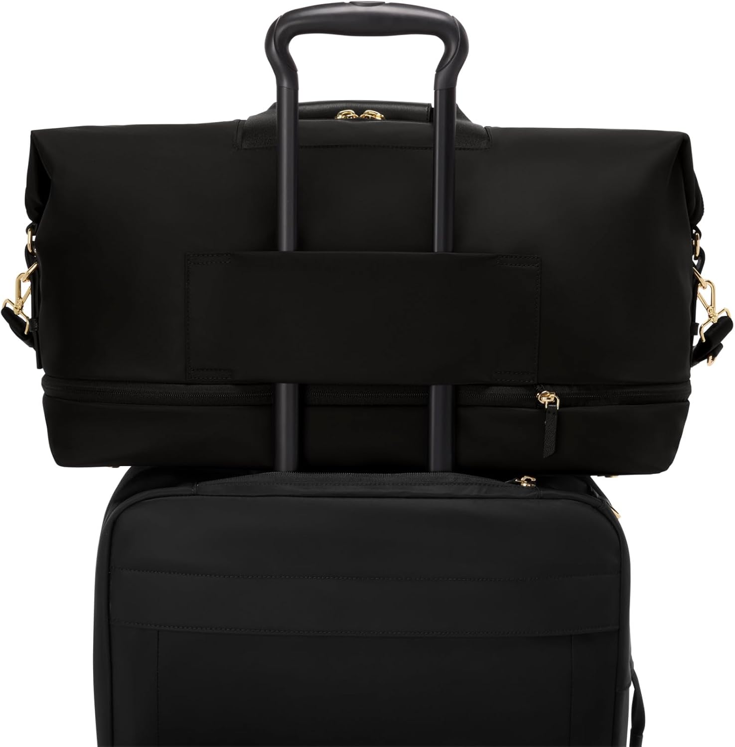 TUMI - Voyageur Rhys Expandable Duffel - Men's and Women's Weekender and Travel Bag - Black & Gold Hardware - Image 5