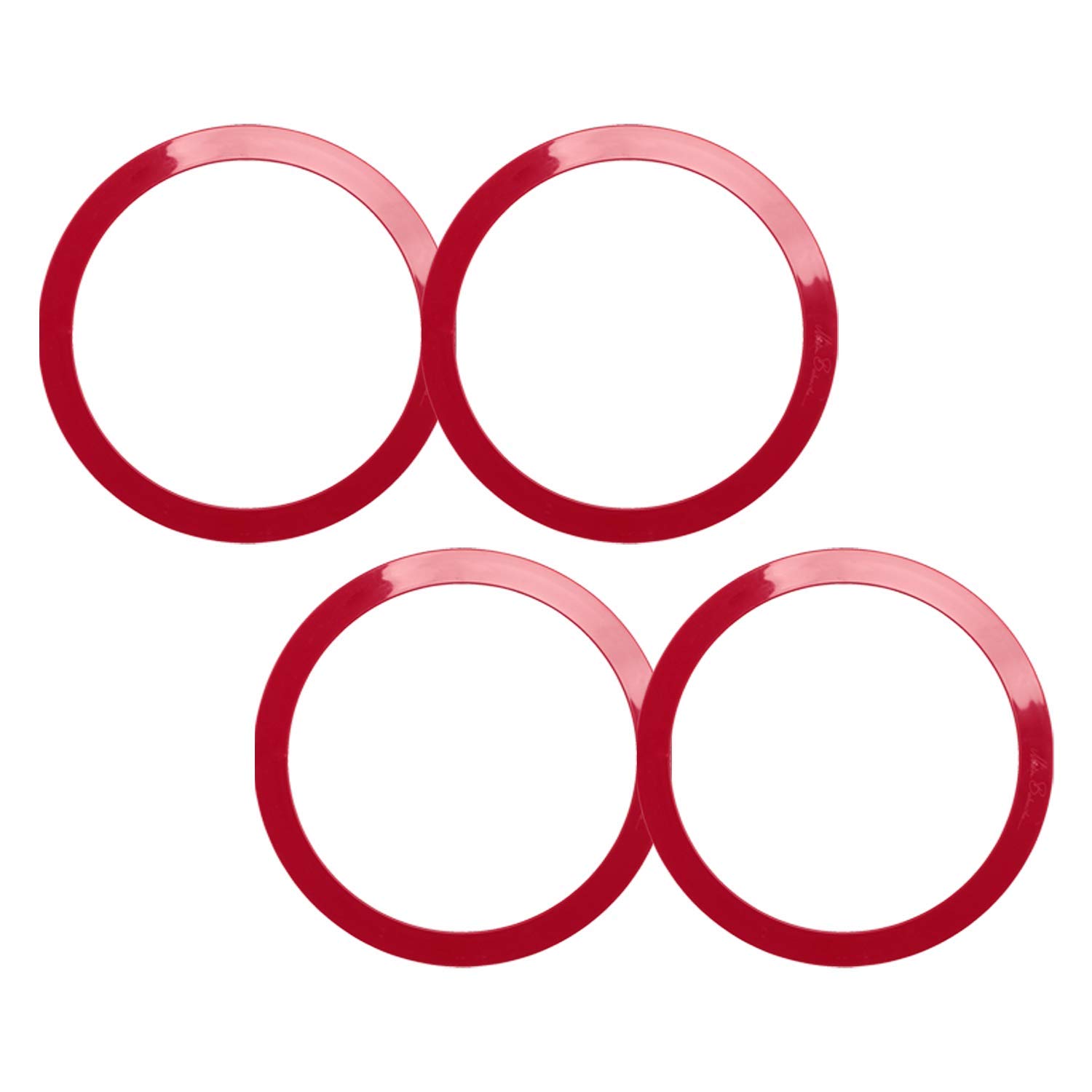 Juggling Shop Naranha Eight Ring Kit, Set of Both Hands, Red - red