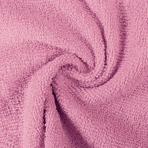 Image of Utopia Towels 12 Pack Premium Wash Cloths Set, 12 by 12 Inches, 100% Cotton Ring Spun, Highly Absorbent and Soft Feel Essential Washcloths for Bathroom, Spa, Gym, and Face, Pink