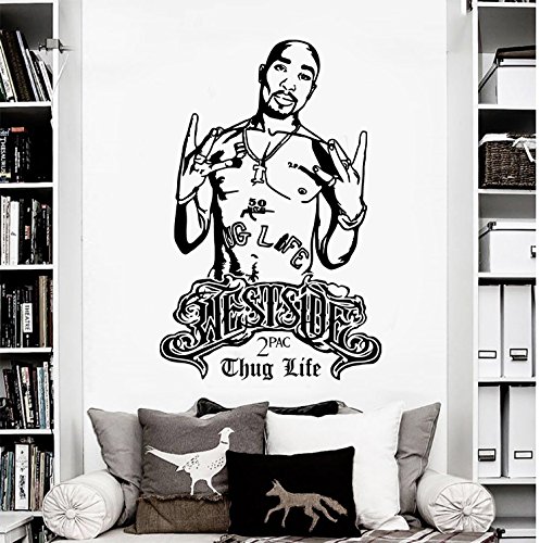 2Pac Tupac Westside Thug Life Rapper Hip Hop Legend DIY Wall Art Sticker/Decal