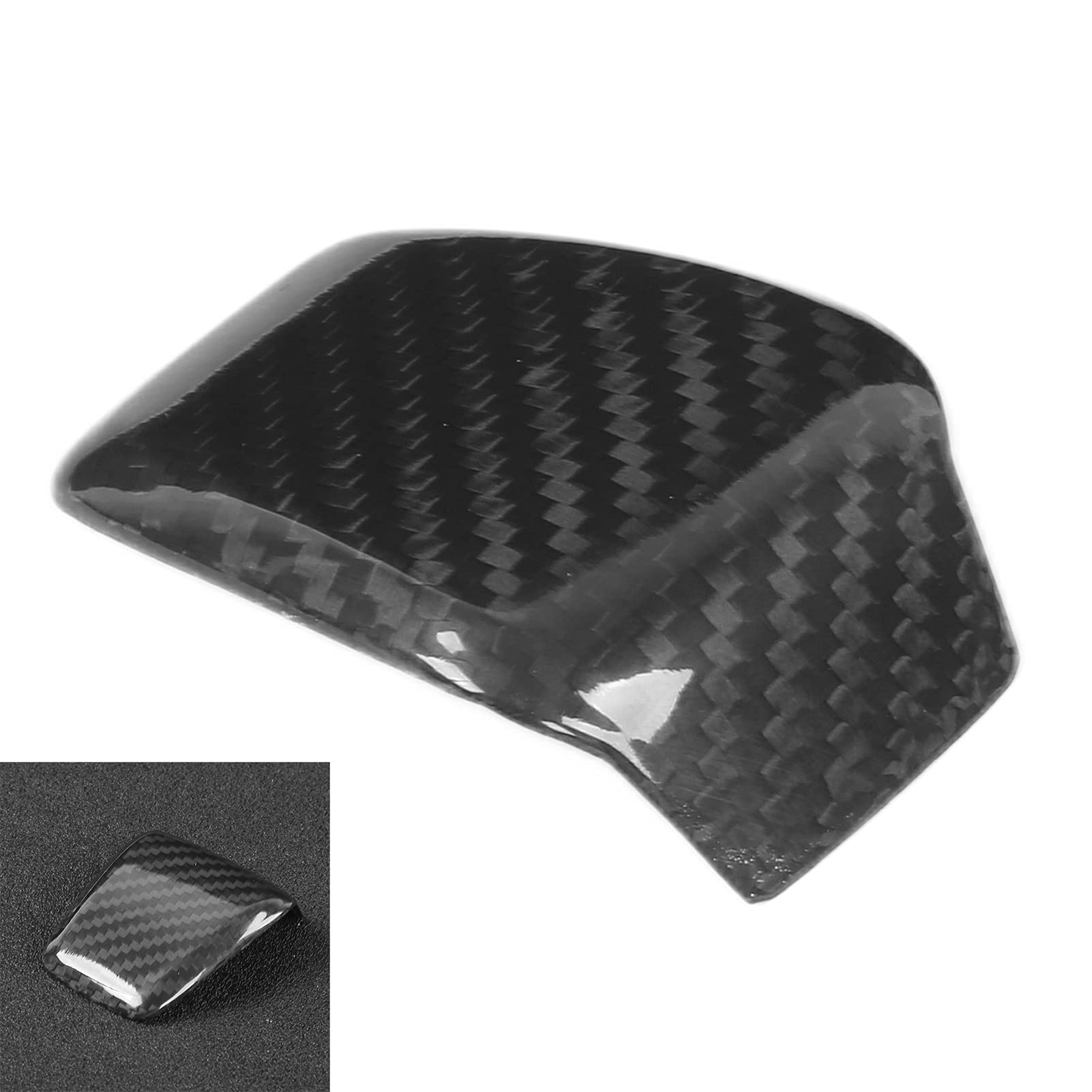 KUIDAMOS Copri Base Volante in Fibra di Carbonio Eccellente Ricambio per/Stelvio 20‑21 per Accessori Interni Auto