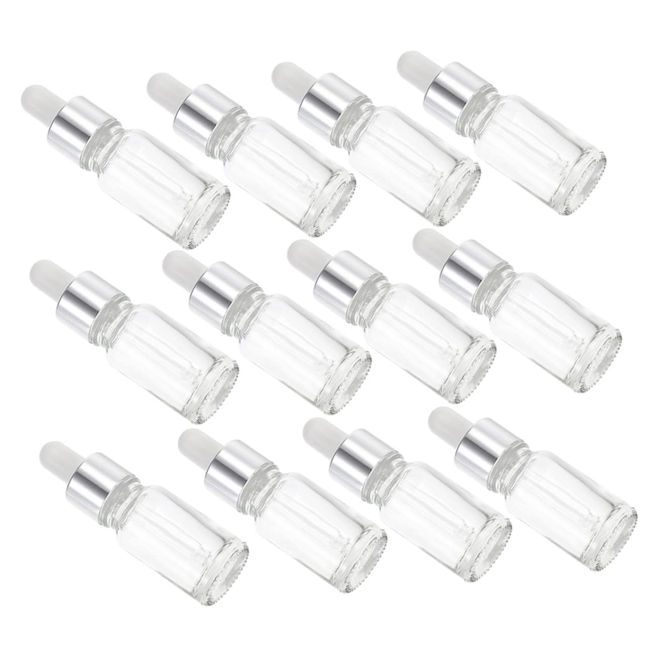 24 piezas botella de aceite esencial de vidrio cuentagotas de vidrio de aceite esencial botellas de vidrio transparente botella cuentagotas botellas de líquido cosmético frascos de muestra de perfume