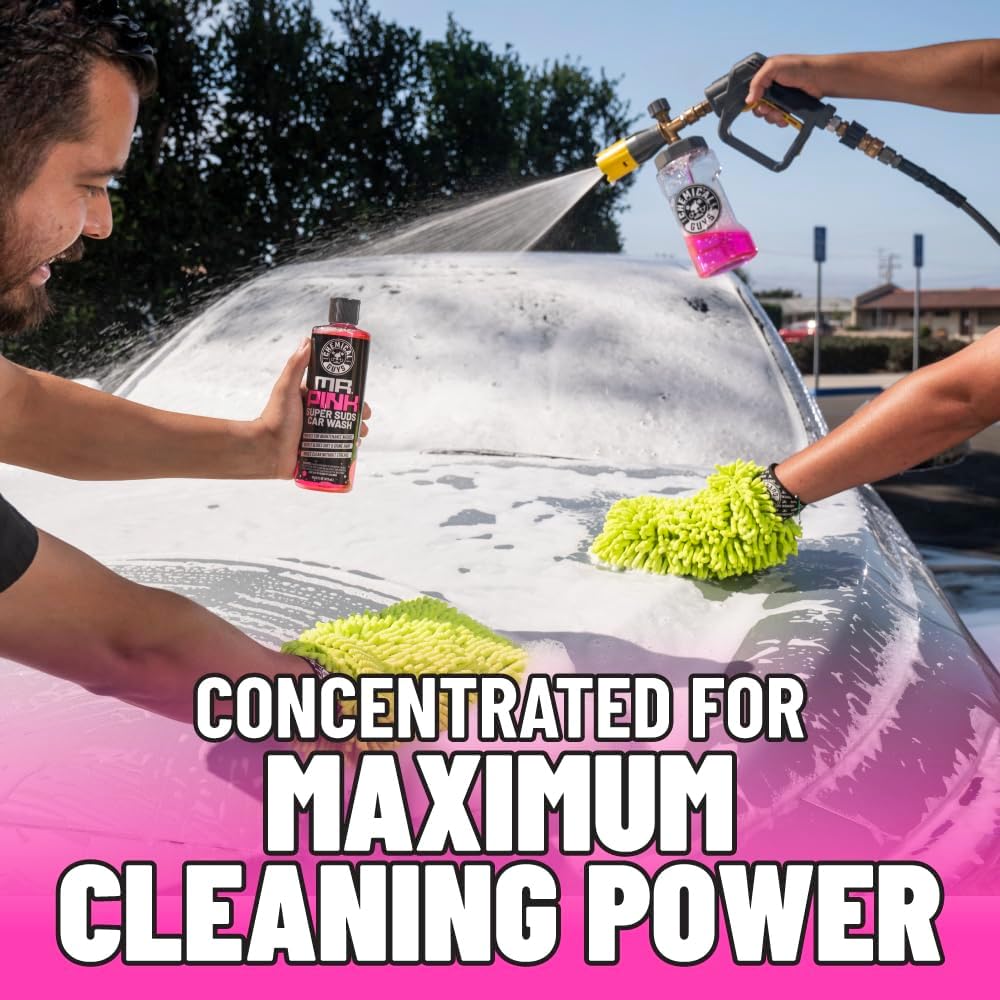Chemical Guys Mr. Pink Foaming Car Wash Soap (Works with Foam Cannons, Foam Guns or Bucket Washes) Safe for Cars, Trucks, Motorcycles, RVs and More, Candy Scent, Extra Large Size 32 fl oz - CWS_402_32 6 Chemical Guys Mr. Pink Foaming Car Wash Soap (Works with Foam Cannons, Foam Guns or Bucket Washes) Safe for Cars, Trucks, Motorcycles, RVs and More, Candy Scent, Extra Large Size 32 fl oz - CWS_402_32