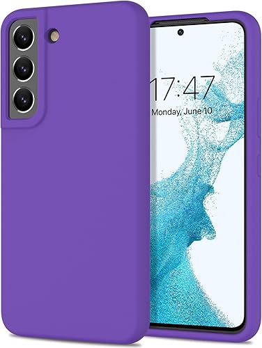 DEENAKIN Funda protectora de silicona para Samsung Galaxy S22 Plus, suave y sedosa con forro de microfibra suave, funda protectora para Samsung