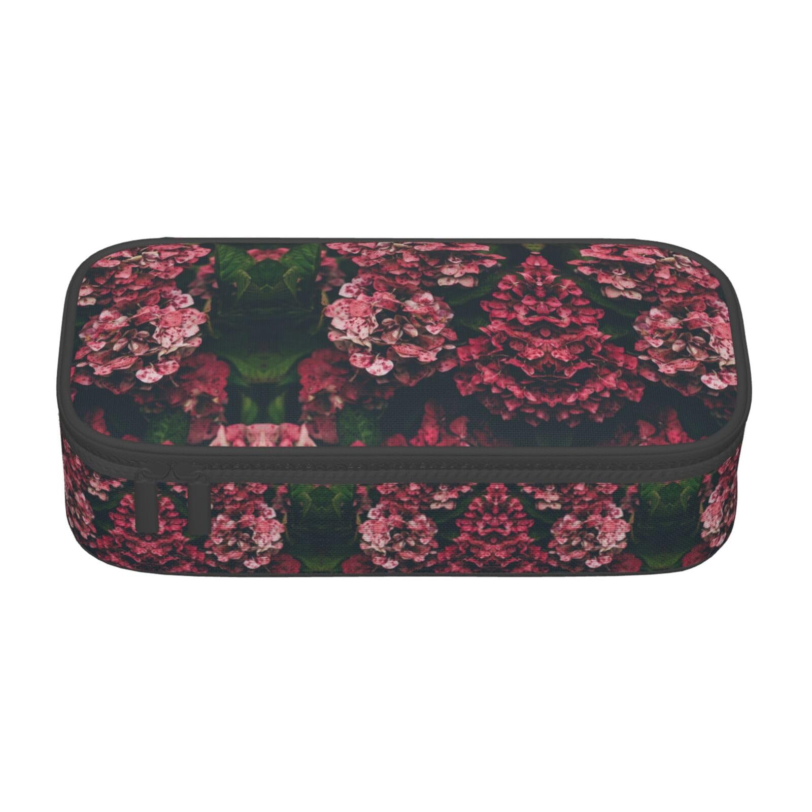 FADUNI Triangle Flower Large Pencil Case for Girls and Boys, Aesthetic Pencil Bag with Multi Compartments for Adults, Office Stationary Organizer Practical for Kids Teenage Women Men
