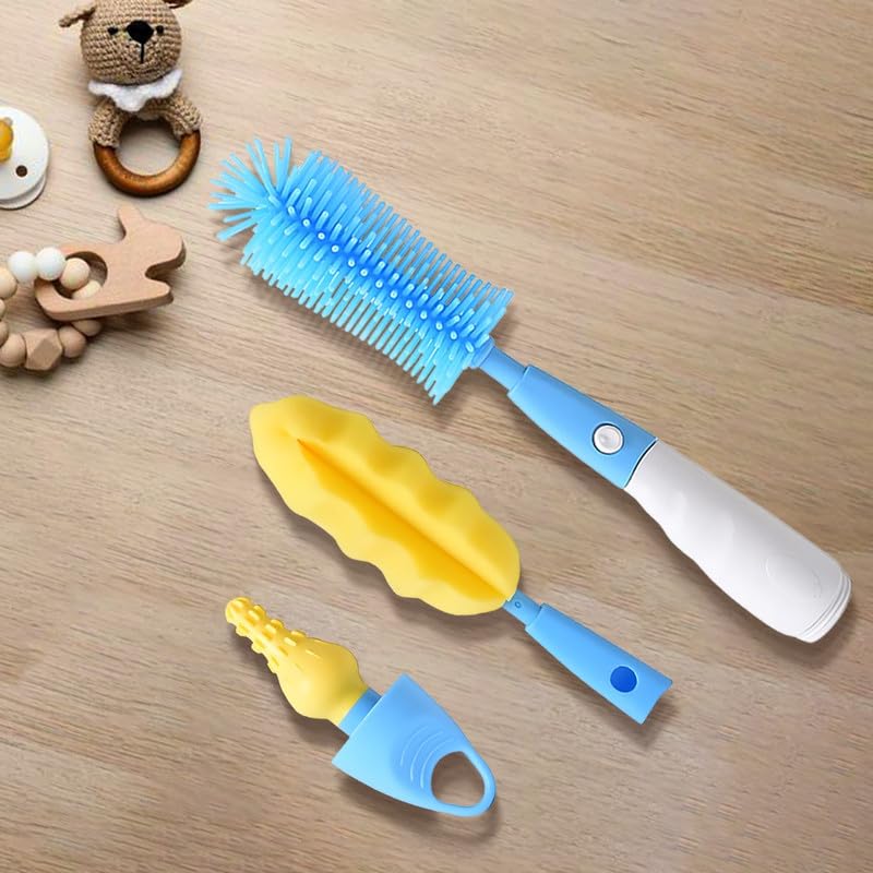 U-Grow Baby Feeding Bottle Cleaning Brush & Nipple Cleaner of Soft Silicone Bristle, 360° Movable, Easy & Scratch Free Cleaning for Narrow Neck & Wide Neck Feeding Bottles (B00H4WDPKO) Amazon Price History, Amazon Price Tracker