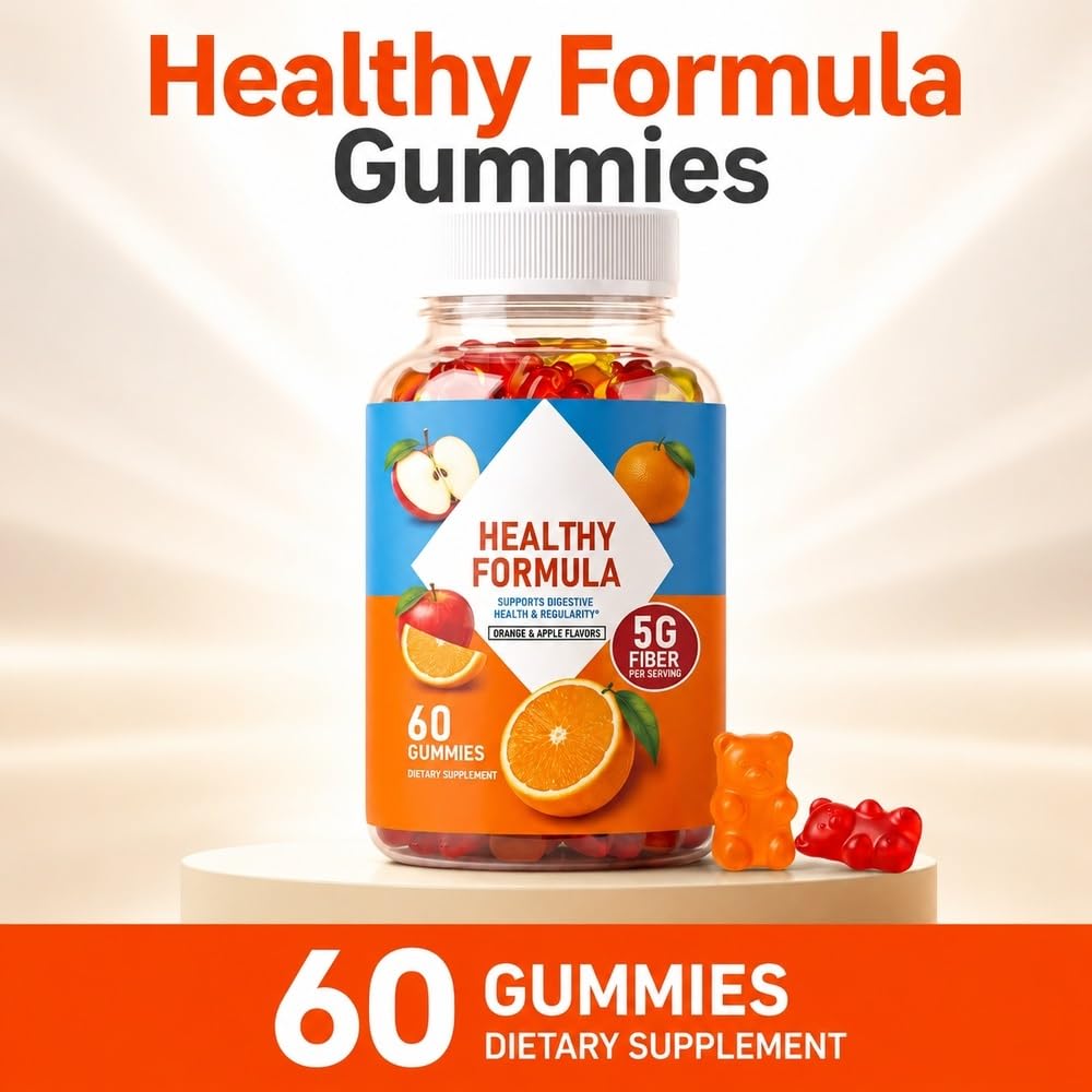 Gomitas Diarias De Fibra Dietética For La Salud Y Regularidad Digestivas
