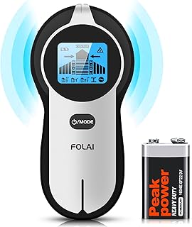 FOLAI Stud Finder Wall Scanner - 5 in 1 Stud Detector Detector Beam Finders Wall Detector Sensor Center Finding with LCD Display for Wood AC Wire Metal Studs Cable Joist Detection-TH260B…