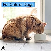 Vista 9 de GORILLA GRIP Alfombrilla de alimentación para mascotas 100% impermeable con bordes elevados de silicona libre de BPA, alfombrillas para comida