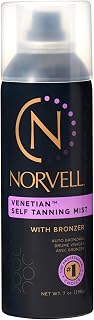 Norvell Venetian Sunless Self Tanner Mist 7oz Airbrush Spray - Streak-Free Instant Glow, Natural Bronze Tan Lasting 5-7 Days