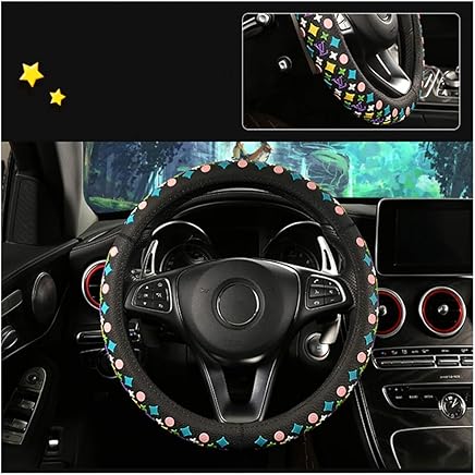 Cubierta del Volante, Cubierta del Volante Estrellado colorido Dise?o de Dibujos Animados Est?reo 3D Cubierta del volante de silicona Unisex ? Cubierta del Volante, Cubierta del Volante Estrellado colorido Dise?o de Dibujos Animados Est?reo 3D Cubierta del volante de silicona Unisex ?