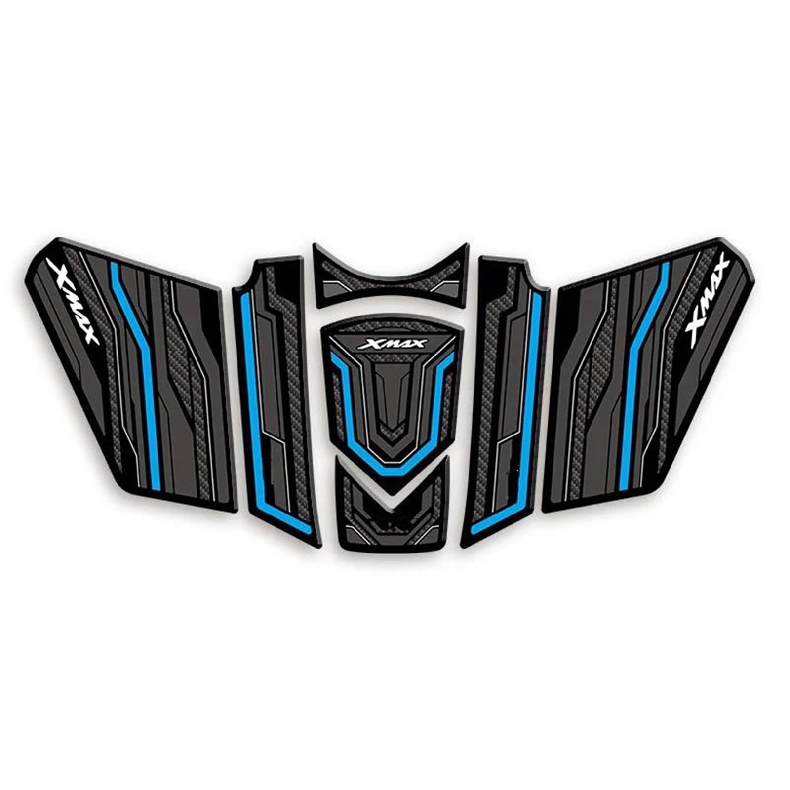 for Yamaha XMAX300 2024 Years Motorcycle Rubber Fuel Tank Stickers Kits of Bike Gas Pad Decoration Decals Fishbone Tank Pad(Color2)
