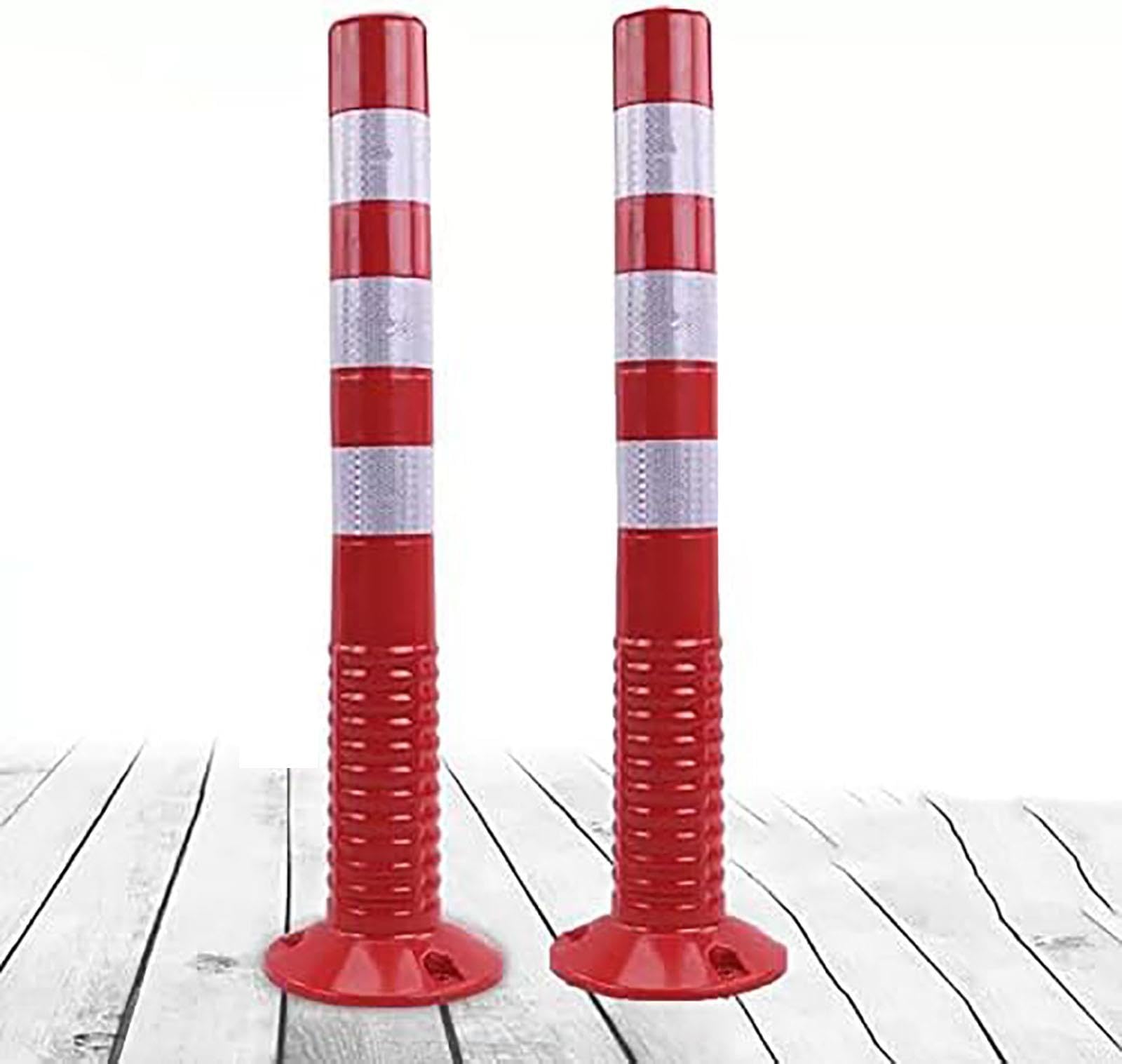 Lot de 2 cônes de signalisation Flexibles avec Bandes réfléchissantes