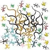 MICHLEY 72pcs Plastic Frog + 48pcs Snake + 48pcs Lizard for Party Favorite Toys