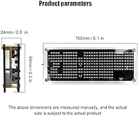 Vista 5 de Kit de reloj digital LED compacto, kit de reloj electrónico de celosía digital de 5 V con apariencia acrílica con aviso de temperatura