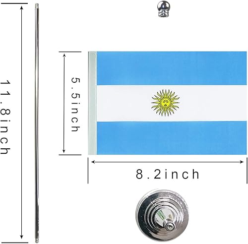 Miniatura 2 de Bandera de Argentina Bandera Argentina Bandera de Mesa, Bandera de Escritorio, Bandera de Oficina, Banderas de País Internacionales, Festivales