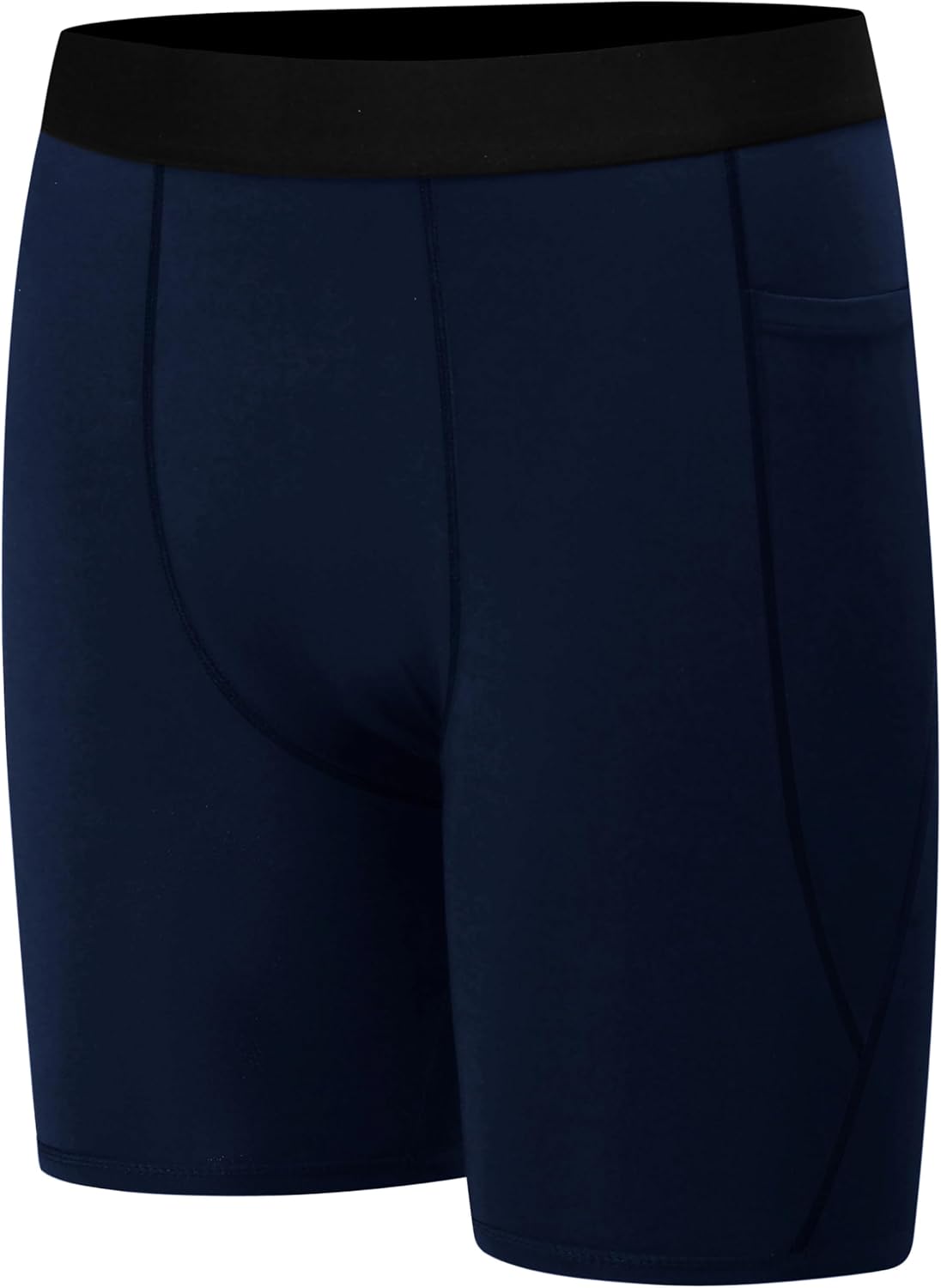 Youth Boys' Compression Shorts - Performance Spandex Athletic Underwear for Basketball with Side Pocket