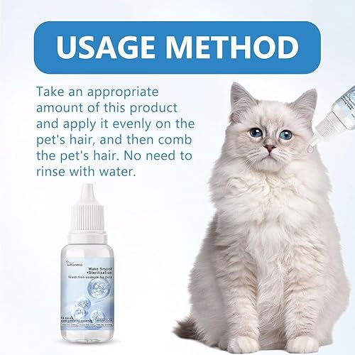 Miniatura 6 de Esencia sin lavado para mascotas, acondicionador sin enjuague para perros gatos, espray desenredante, removedor de enredos