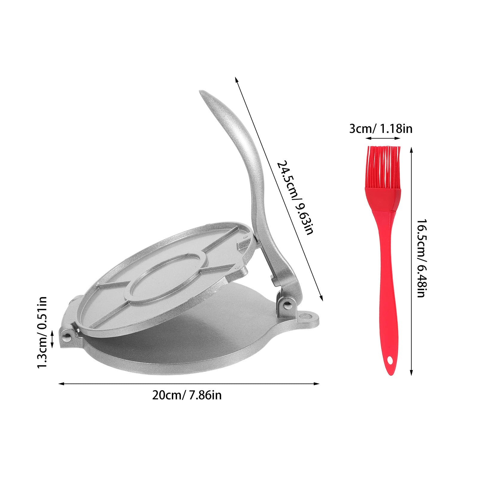 Molde Herramienta para Aleación Empanadillas de Manual de con Prensa en de y Cepillo de Silicona Precisa para Tortillas y de Dumpling Reuniones Familiares