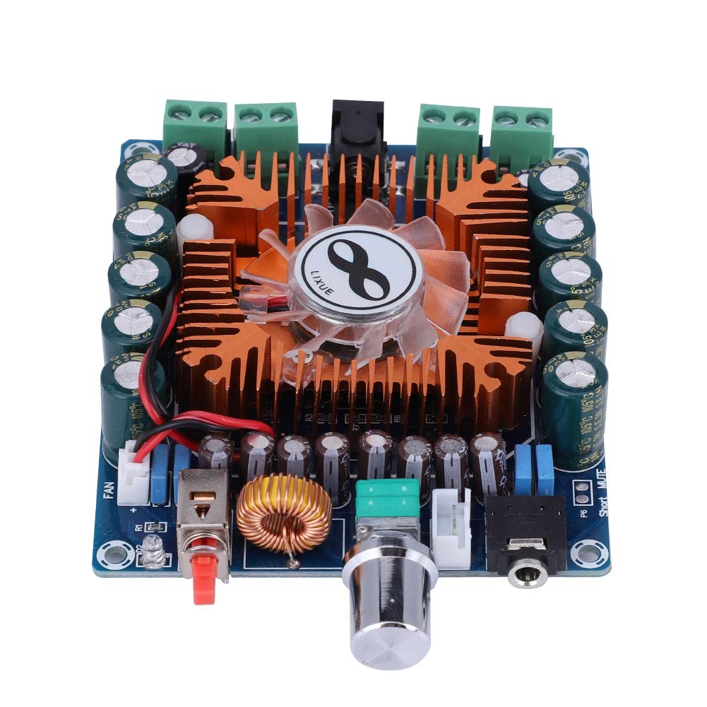 Amplificatore HiFi 4x50W, Piastra 4 Digitale Stereo | amplificatore mini piastra potenza DC 12-16V protezione sovracorrente auto