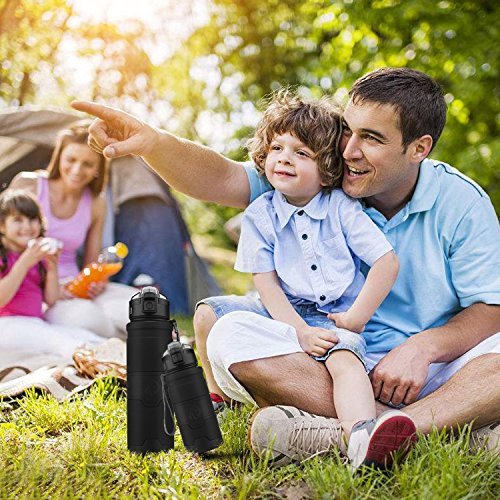 Sports Water Bottle, 400/500/700Ml/1L, Bpa Free Leak Proof Plastic Bottles For Outdoors,Camping,Cycling,Fitness,Gym,Yoga- Kids/Adults Drink Bottles With Filter,Flip Top,Lockable Lid Open With 1 Click #TOP5