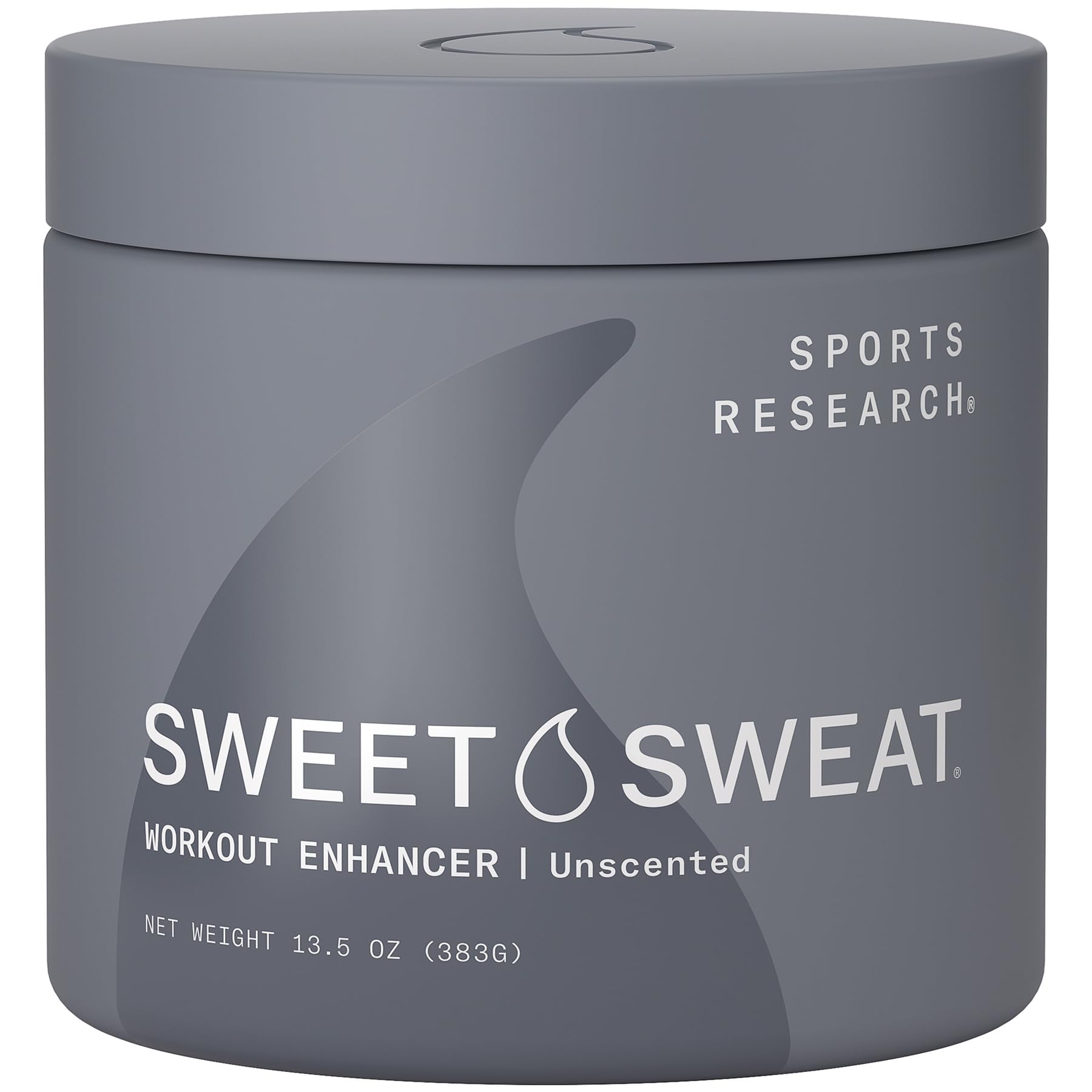 Sweet Sweat®­ Workout Enhancer Gel by Sports Research -Thermogenic Exercise Topical Gel for Faster Sweating - 13.5 oz Jar