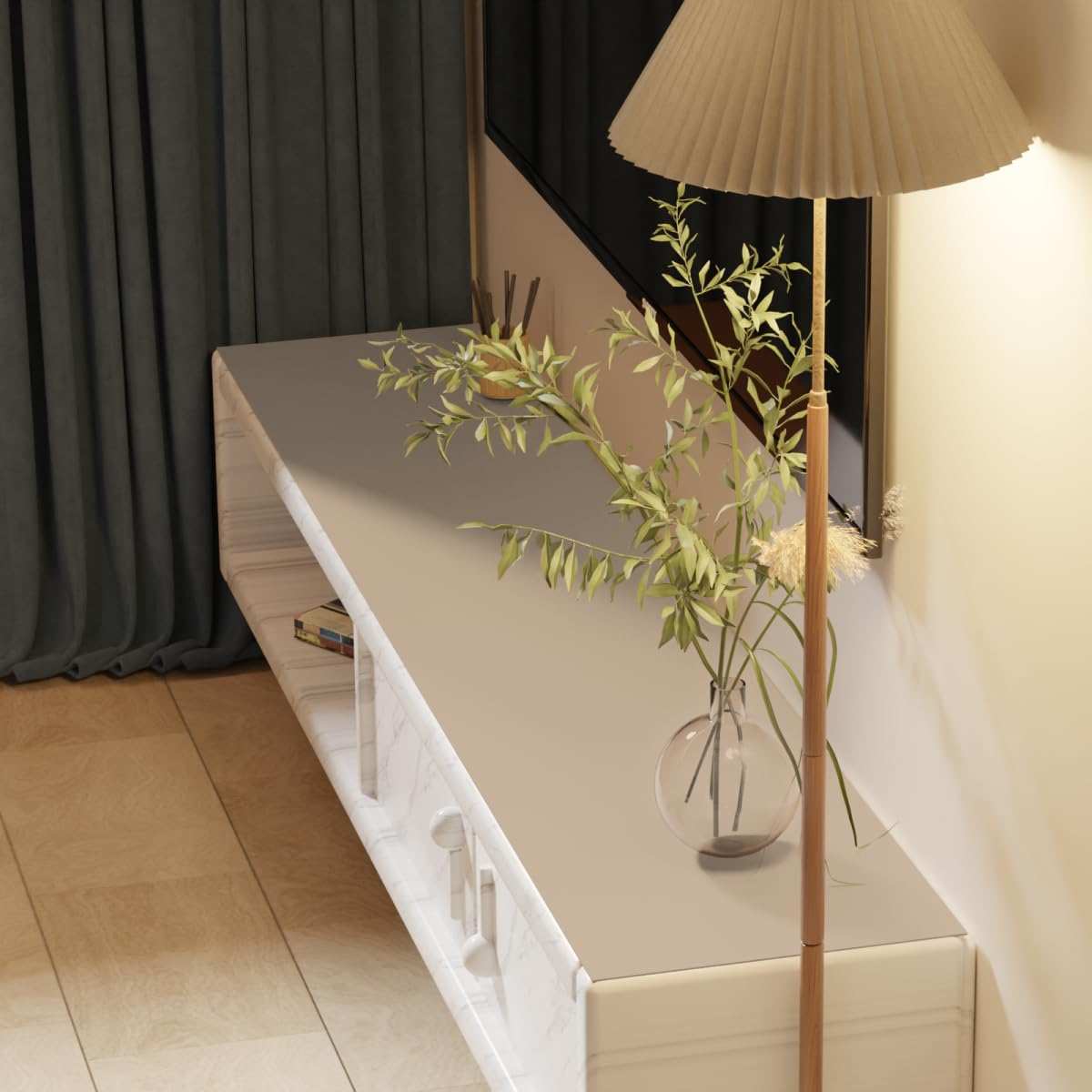 Zinkooat Leather Dresser Cover,1.8mm Thick,14x60 Inch,Dresser Protector Top,Dresser Top Protector,Dresser Cover Top,Dresser Top Cover,Dresser Cover