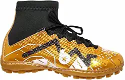 Chuteira Dourada Society Botinha Ouro Infantil Blank 26 ao 33