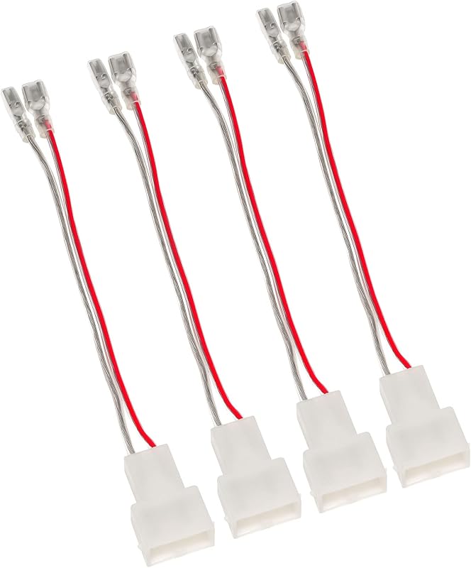 RED WOLF Speaker Wiring Harness for Honda 1997-2017 Civic Accord Odyssey, Acura 1986-2010 Integra TSX Install Aftermarket Front Rear Door Speaker Audio Wire Cable Plug Adapter Connector 4 PCS