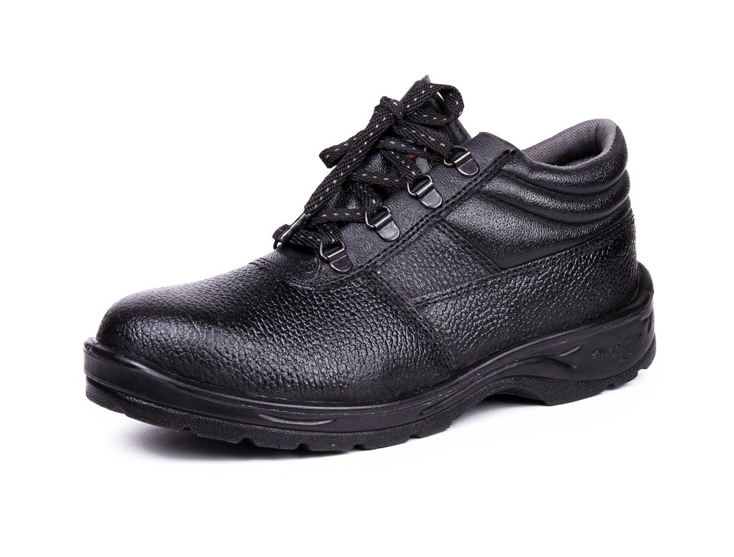 HILLSON Mens Black Leather Safety Shoes - 7 UK (B073BCR9WD) Amazon Price History, Amazon Price Tracker