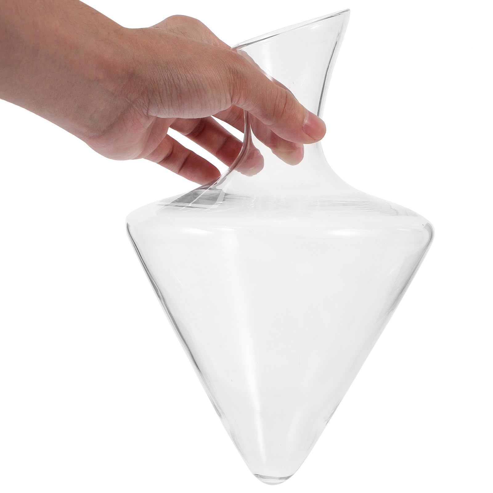 jojofuny Decanter per Vino Rosso Trasparente Secchiello Porta Ghiaccio in Vetro, Dispenser Obliquo Classico per Bar e Ristorazione, Set per Servire Vino Elegante e Funzionale