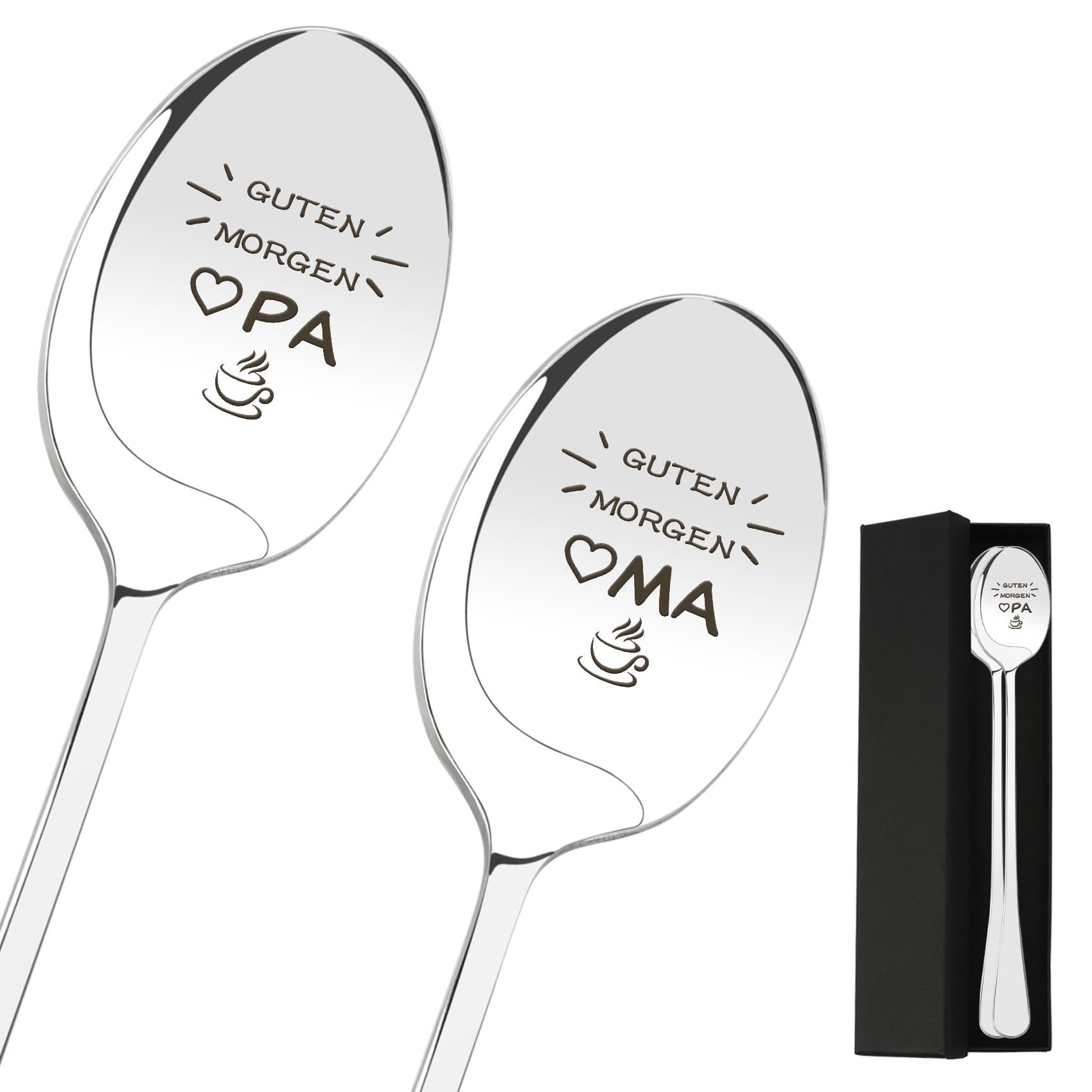 Oma und Opa Geschenke Muttertagsgeschenk für Oma Opa Großeltern Geschenk zum Geburtstag Großeltern 2er Kaffeelöffel Oma und Opa Ostergeschenke