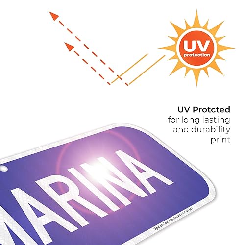 Miniatura 7 de Marina with Arrow Upwards Sign, 6x18 Inches, 3M EGP Reflective .063 Aluminum, Fade Resistant, Made in USA