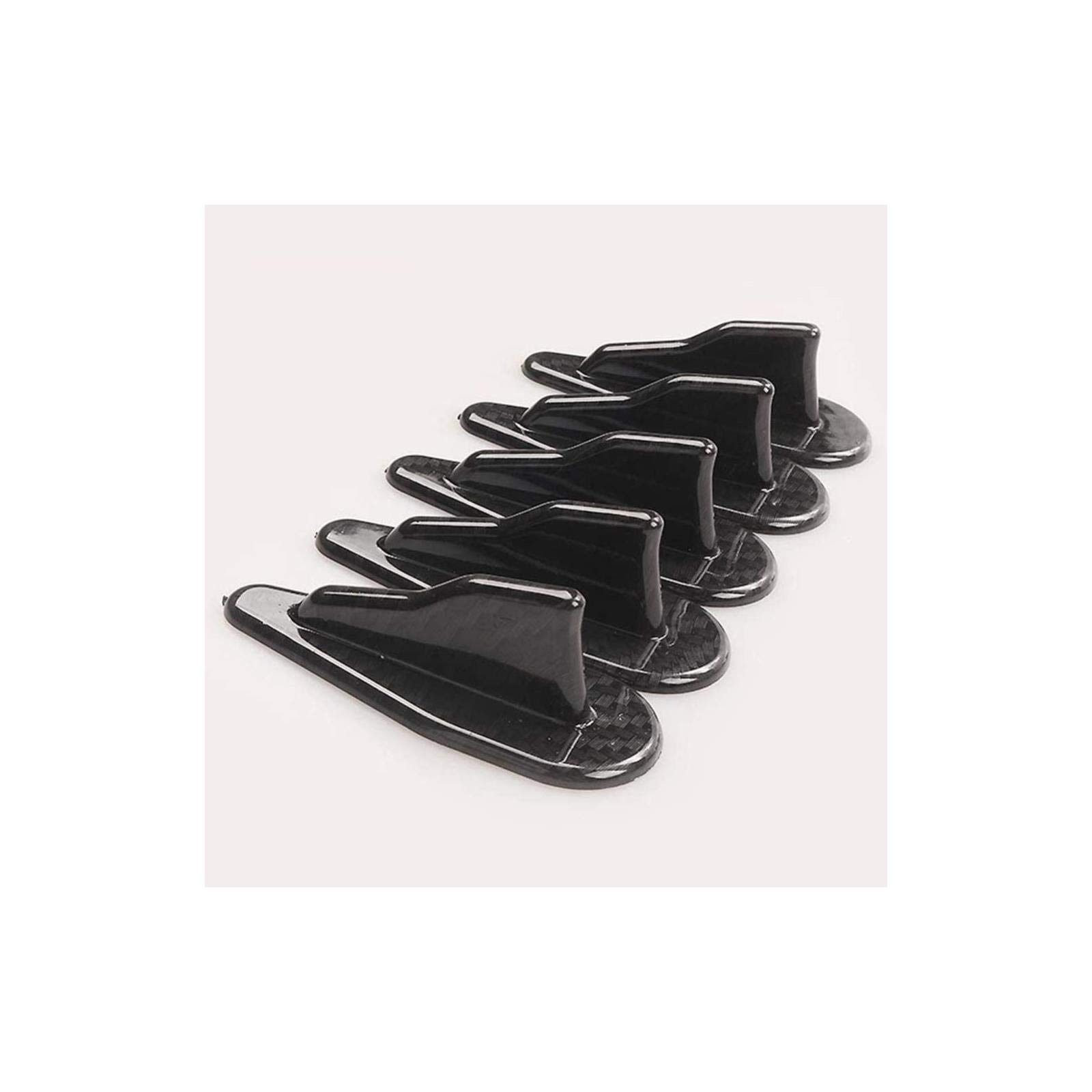 Kit De 10 Diffuseurs D'aileron Requin Pour Toit Voiture | Autocollant ABS, Motif Fibre Carbone, Universel