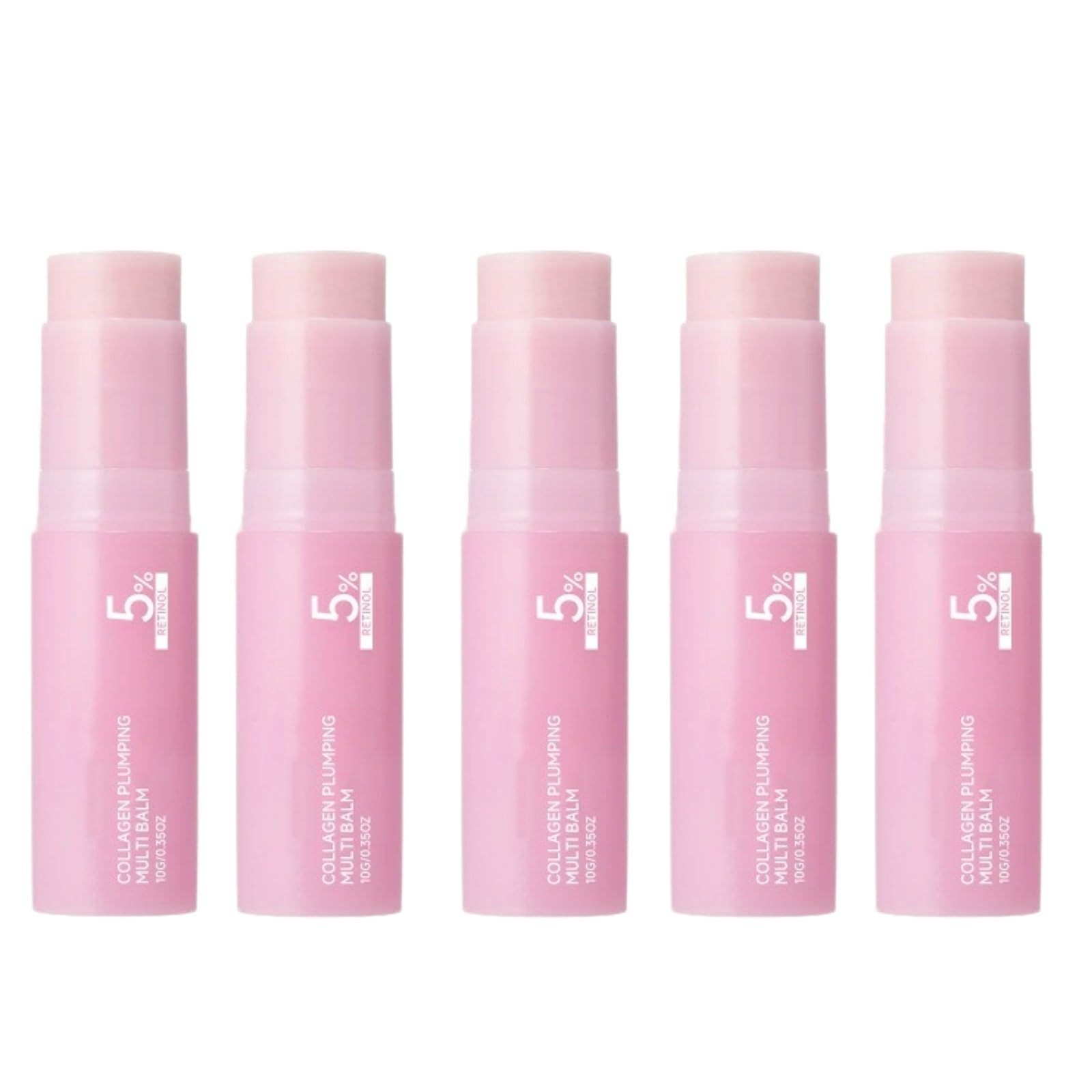 Pink Collagen Volume Multi Balm Stick, Nawilżający podkład do makijażu twarzy i podkładu, nielepki nawilżający Rapinde absorpcja do ust, oczu i szyi przeciwzmarszczkowy i nawilżający, ujędrnia