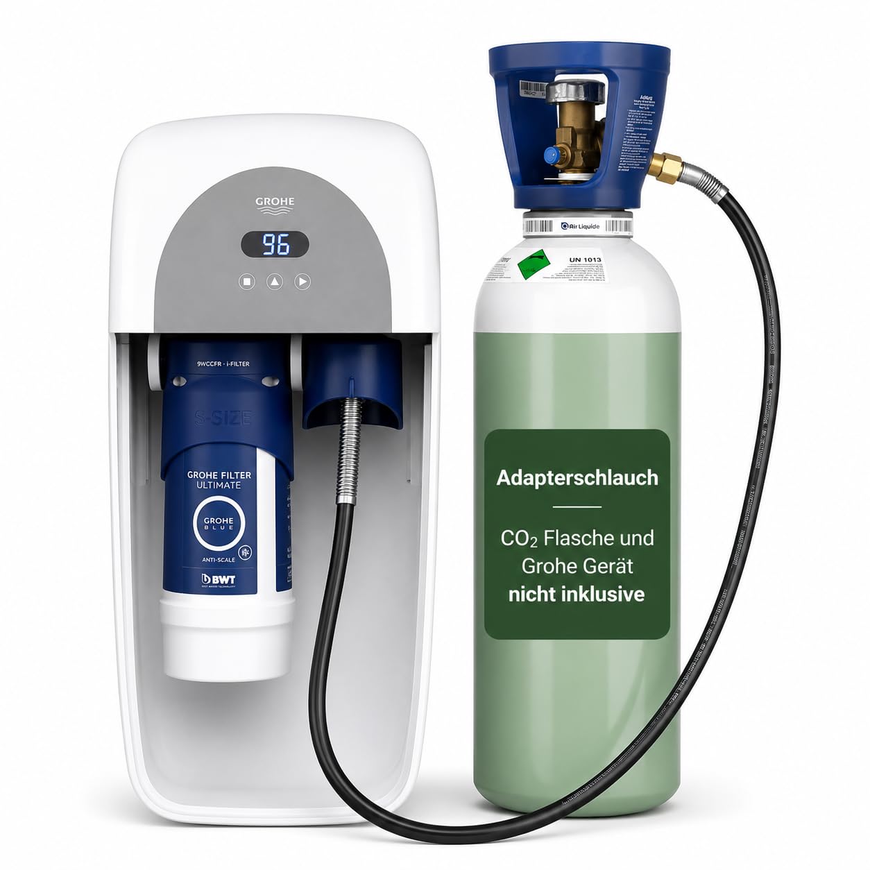 Neues Wasser Group | Premium CO2-Hochdruckschlauch für Grohe Blue Home & SodaStream Crystal