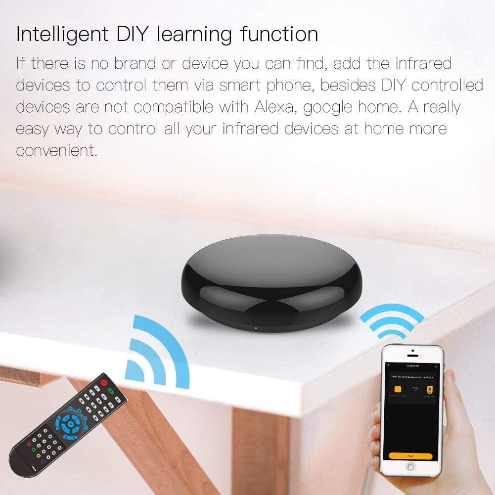 Control remoto Universal de Audio/vídeo por infrarrojos, concentrador remoto WiFi inteligente en casa, infrarrojos a través de la aplicación Smart Life/Tuya Compatible con Alexa
