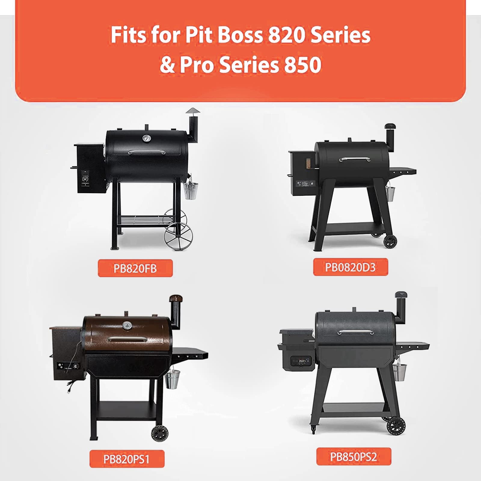 Utheer - Copertura per barbecue Pit Boss 820 Deluxe, Pro serie 850, Z serie 700, resistente e impermeabile, per barbecue a pellet di legno 820D, PB820FB, tessuto resistente 600D