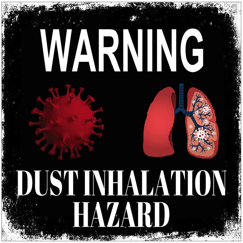 Black Dust Inhalation Hazard Aluminum Sign Tin Sign Metal