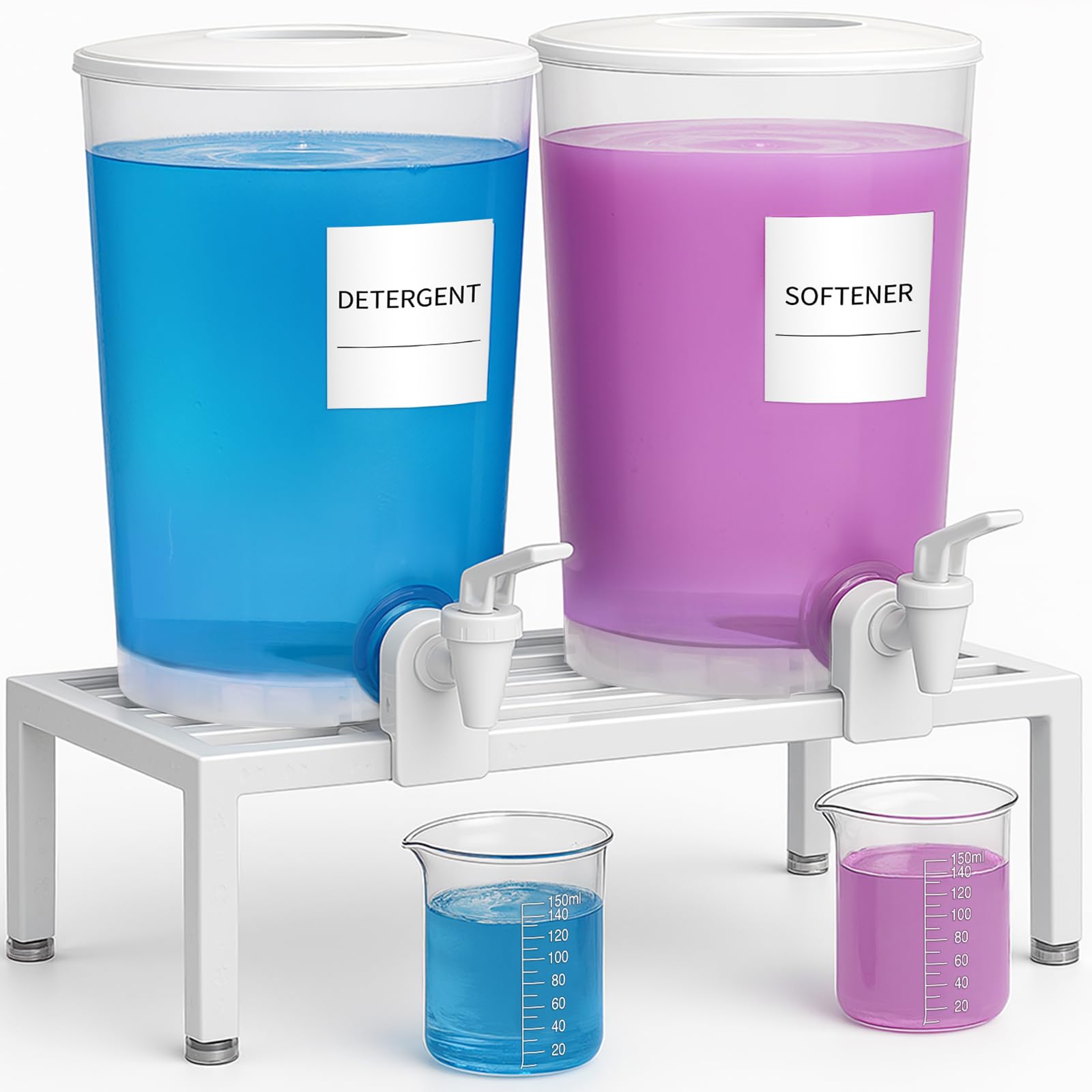 Lifewit 2-Pack Liquid Laundry Detergent Dispenser 118 fl oz 3 5L Laundry Room Soap Dispenser with Leak-Proof Spigot