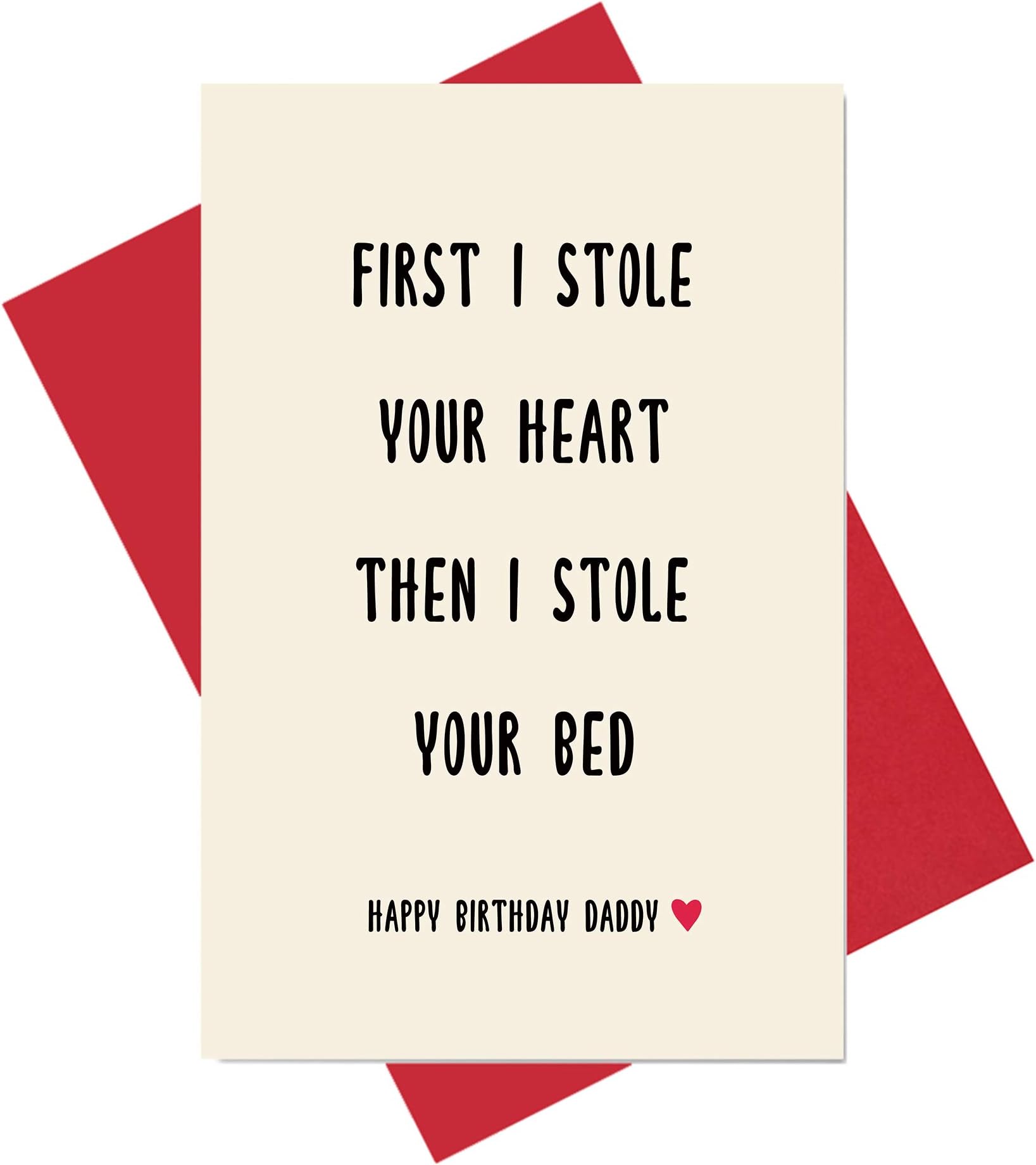 Alzombi Funny Birthday Card for Dad, Daddy Card, Happy Bday Greeting Card for Father, Stole Your Heart Card