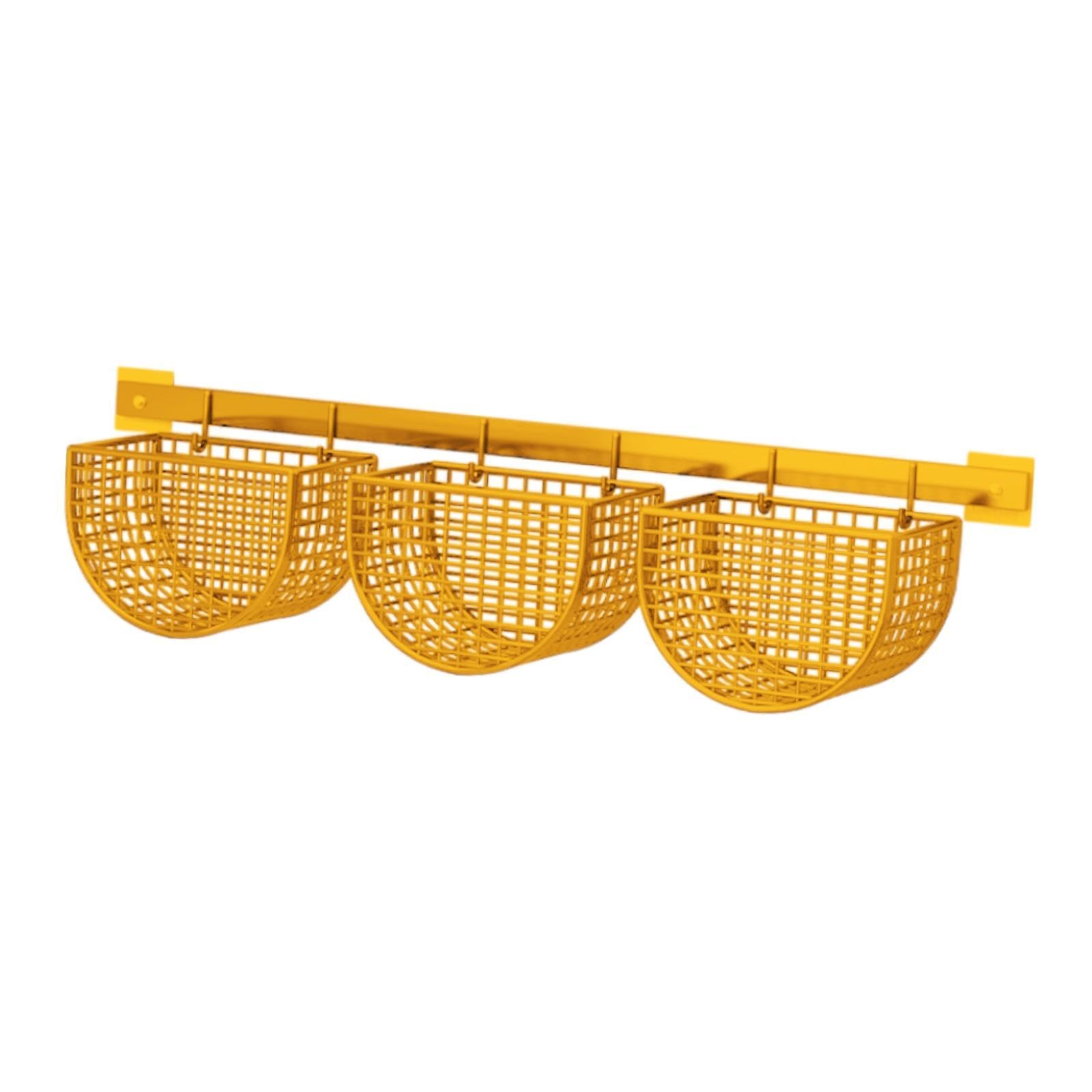 Bothyi Hanging Basket,Garlic Keeper,Space Saving Kitchen Organizer Ginger Garlic Container Potato Holder for Home Restaurant Bedroom, gold