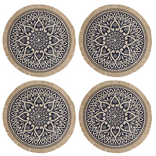 Sets de table ronds en jute 41 cm pour protéger vos tables en bois - 2