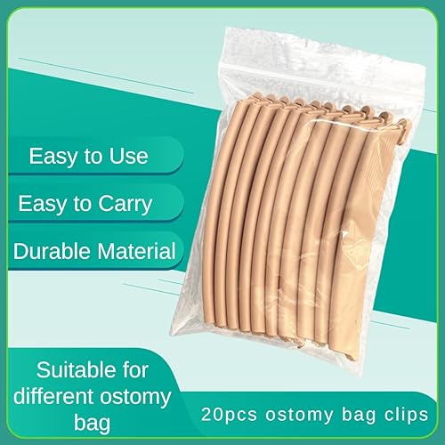 Miniatura 3 de 20 clips para bolsa de ostomía con cierre de cola, suministros de colostomía, cierre de cola a prueba de fugas, barras de sellado de ajuste seguro,