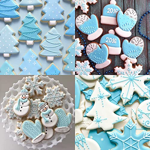 Snowflake Cookie Cutter Set Stainless Steel, Winter Onderland Christmas 1St Birthday Biscuit Molds With Hat Mitten Christmas Tree Number 1 Photo Plaques Dough Fondant Tool #TOP2