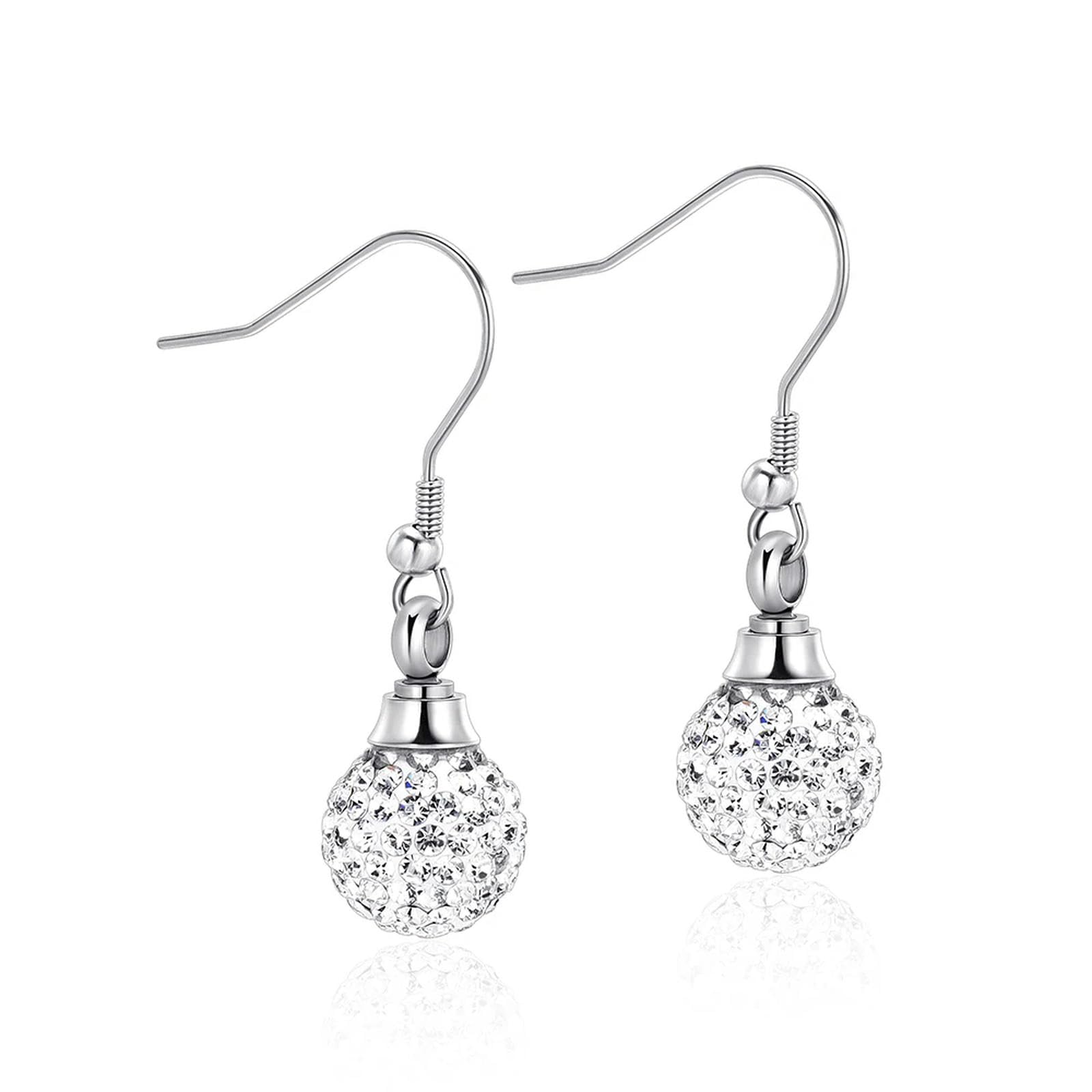 Boucle d'oreille de crémation étanche pour cendres deuil discret sans oxydation