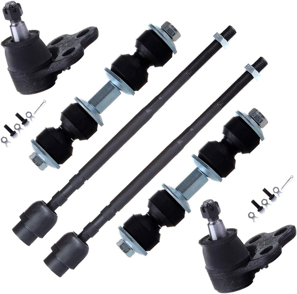 SCITOO 6PCS Set Suspension Kit Tie Rod Ends Ball Joints Sway Bar End Links For Buick Allure Century LaCrosse Impala Monte Carlo Venture,For Pontiac Aztek Grand Prix EV195 K5331 K5342